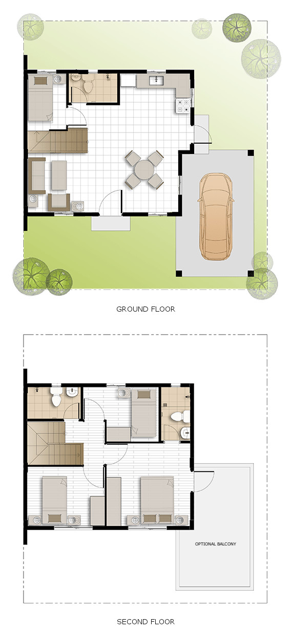 Dana Floor Plan House and Lot in Mendez